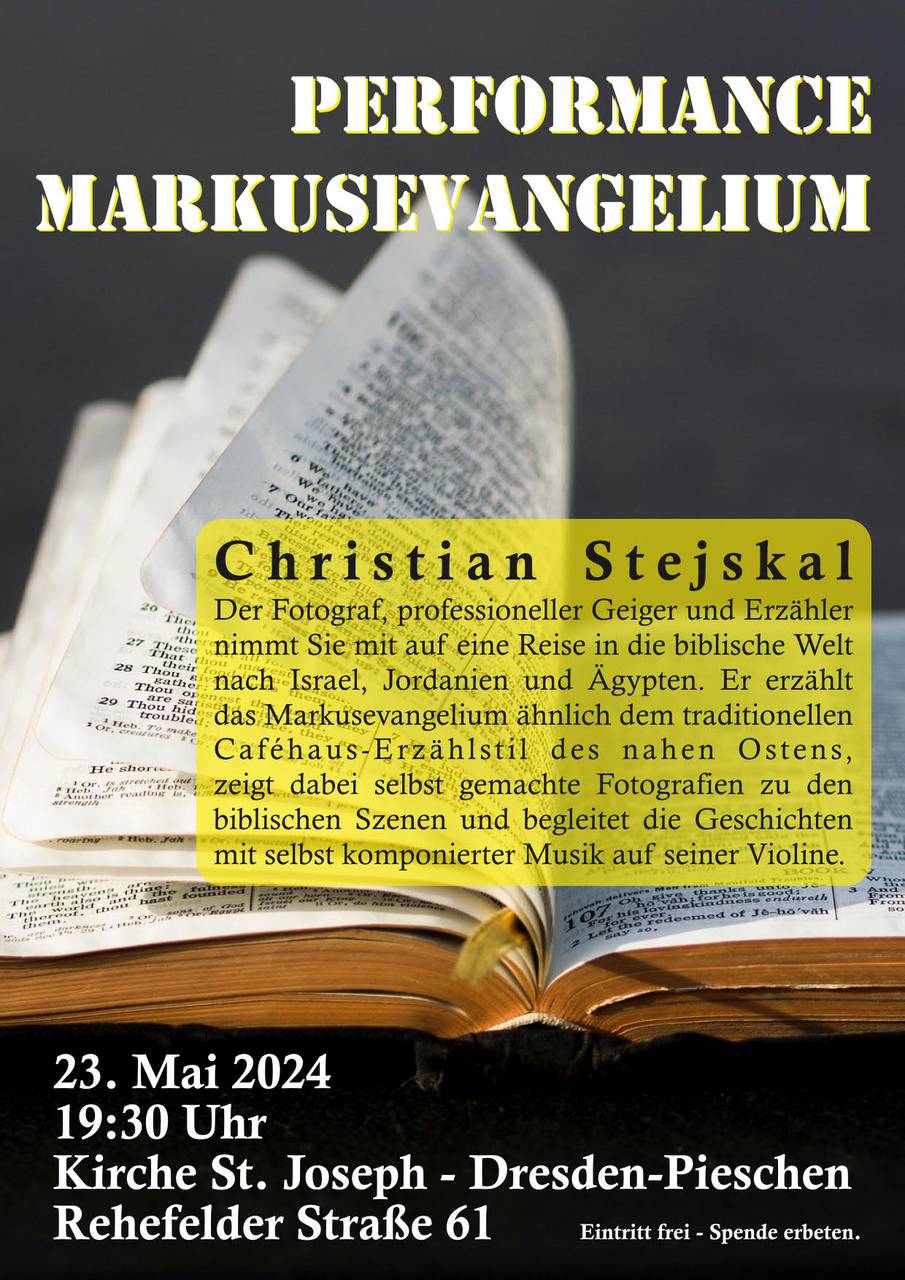 m_performance evangelium | Kath. Pfarrei Selige Märtyrer vom Münchner Platz - Aktuelles - Das Markusevangelium